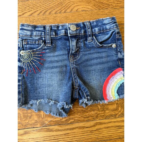 Cat & Jack Girls' Embroidered Denim Shorts Size 4-5 - Picture 2 of 4
